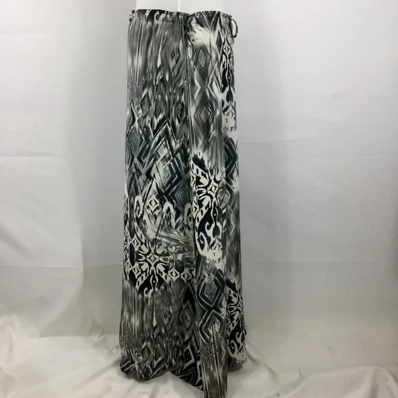 SW3 Bespoke Women's Skirt Silk A Line Maxi
Length Drawstring Waist Front Slits M - Picture 10 of 15